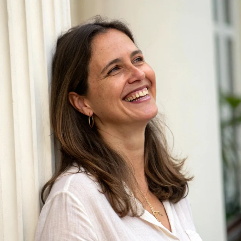 Relaxed woman smiling