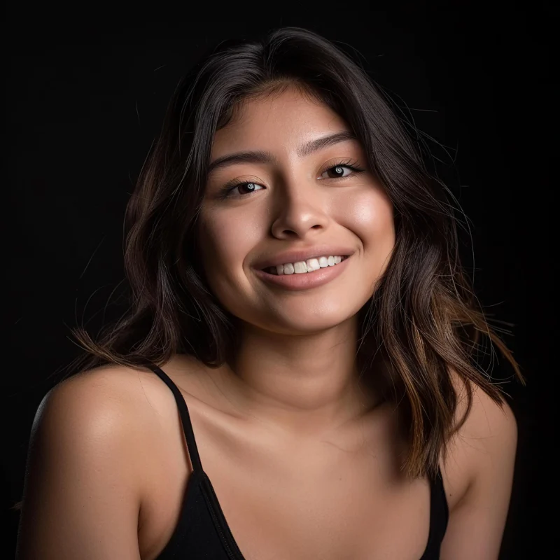 Image of young woman after her smile makeover